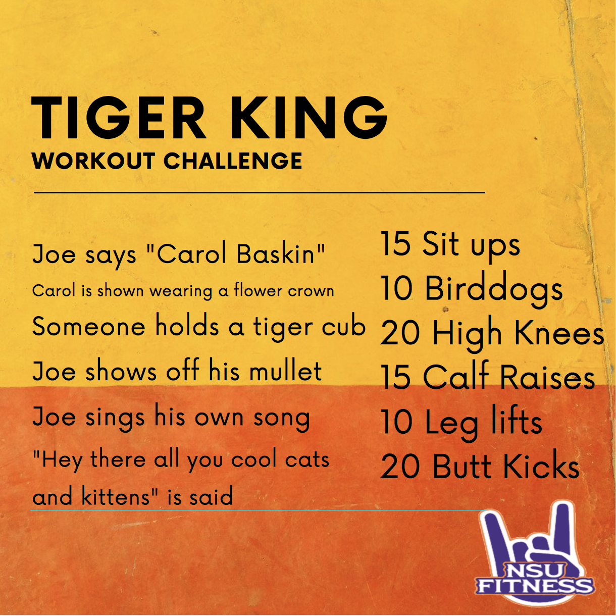 Tiger King Workout Challenge